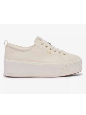 Keds Skylar Leather Lightweight Platform Sneaker Off-White Sz 9 Womens